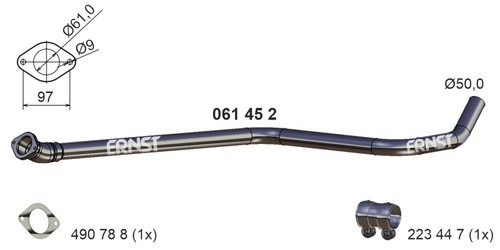 Abgasrohr ernst 061452 für - abgasrohr,