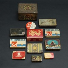 12x Blechdosen antik Rheingold Esso Nestor Deussen Caramba Ronnefeldt ... 1.95Z