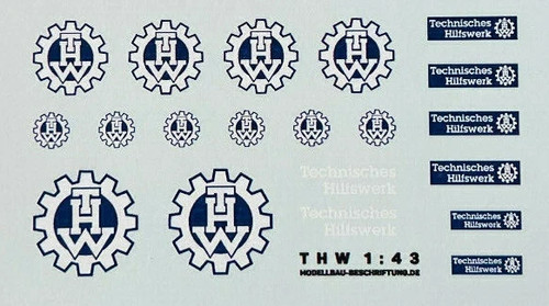 Waterslide decal 20tlg - 1:43,