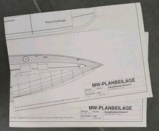Modellwerft Bauplan Dampfbeiboot Klasse A Kaiserliche Marine 1905  M:1:25