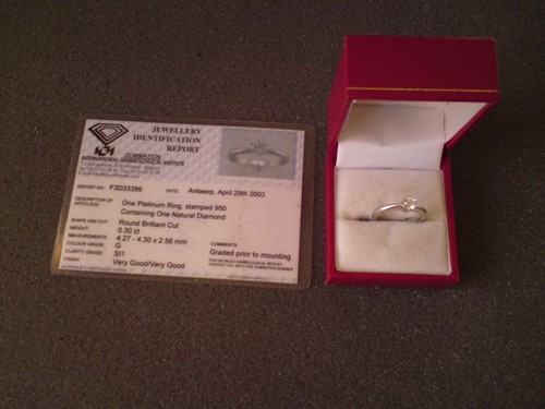 Einzelstein diamant 950 - 0,30,