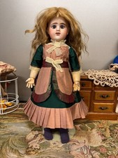 Kleid Puppen 35-38 cm aus Seide für Puppe Antik  Jumeau- Bru Denamur