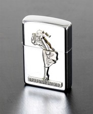 ZIPPO Benzinfeuerzeug "1935 Varga Girl" Chrom poliert.