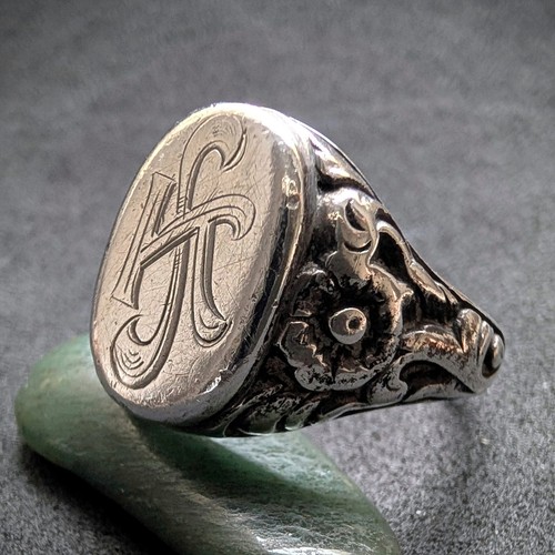 Jugendstil monogramm ring 835 - monogramm,