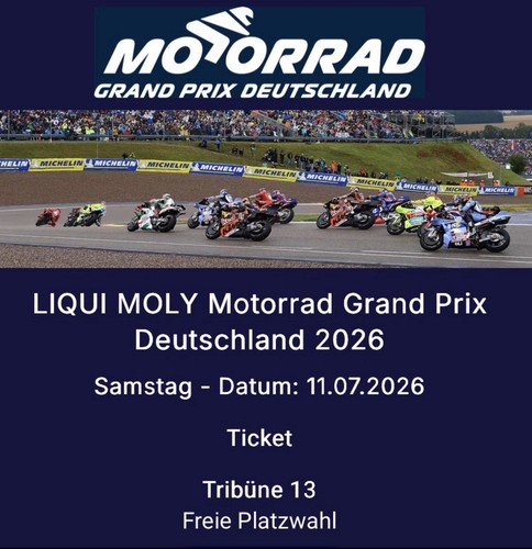 Sachsenringtickets motogp - 2x,
