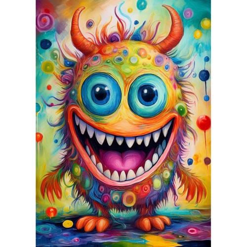 Postkarte lustige monster - lustige,