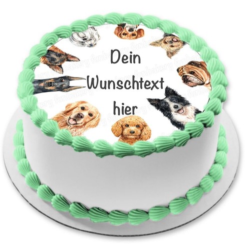 Hunde tortenaufleger party - tortenaufleger,