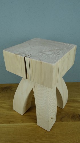 Holzhocker unikat baumstamm - holzhocker,