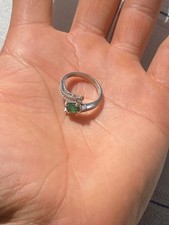 ring silber und smaragd