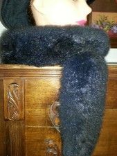 Neu geschorene Blaufuchs Pelzkragen Pelzstreife Seidengefühl Pelz blau 85x10 cm