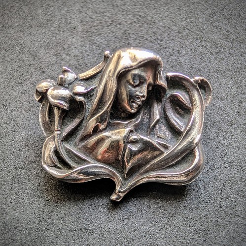 Jugendstil brosche 800 - jugendstil,