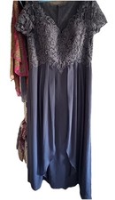 Langes Abendkleid dunkelblau