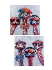 2er Set Wandbilder lustige