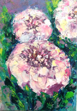 Rose Oil Painting. Flowers Oil