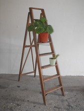 alte Leiter Holzleiter Sprossenleiter Blumenampel Regal Vintage Deko