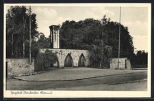 Obernkirchen, Partie am Ehrenmal, Ansichtskarte 1952 