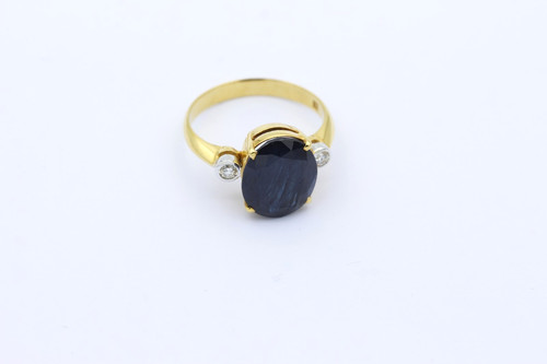750 damen gold ring - damen, saphir