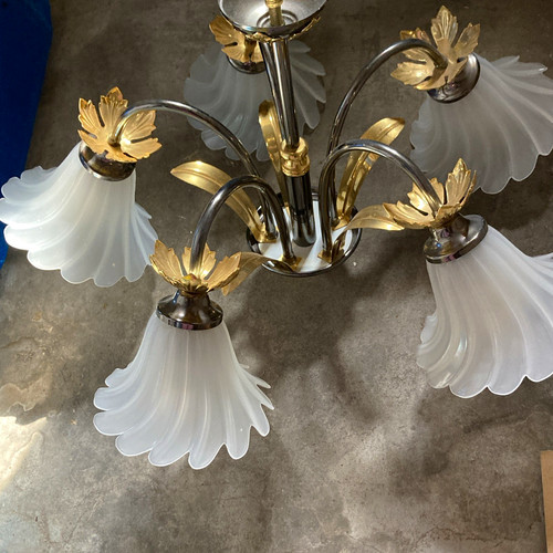 Deckenlampe flammig messing - 5-flammig,