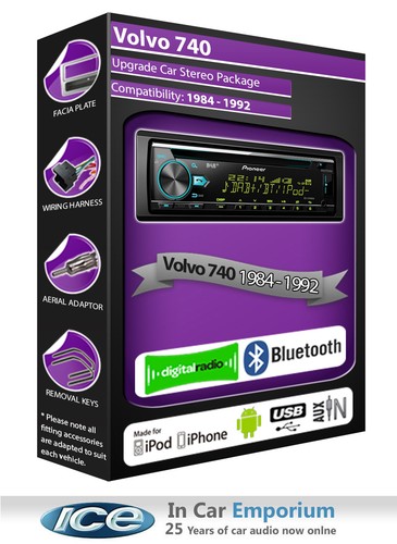 Volvo 740 dab radio pioneer - volvo, radio,