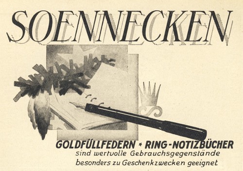 Soennecken füllfeder reklame - füllfeder,