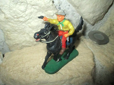 DDR-Spielzeug, originales Reitpferd mit Cowboy "Jim Bridger" in seltenen Farben