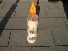 Dekokerze aus Birkenholz, ca. 55cm hoch, ca. 13 cm Durchmesser