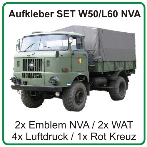 Aufkleber set für ifa w50 - aufkleber, l60