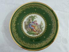 Limoges Schale auf Fuß, Watteau Motiv