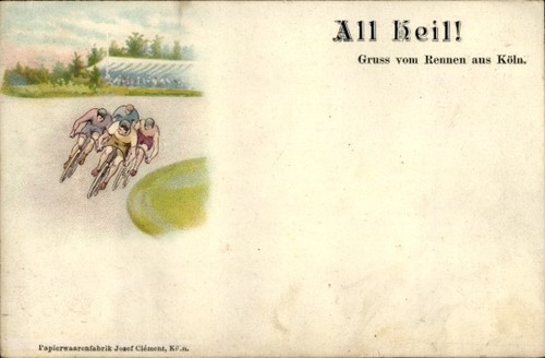 Litho rennfahrer auf der - litho,