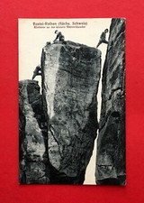 AK AK Sächsische Schweiz um 1910 Bastei Kletterer an der Steinschleuder ( 57942
