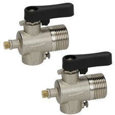 PACK MIT 2 x STRAPAZIERFÄHIGEN EDELSTAHL 3 WEGE 3/4" WASSERHÄHNE FÜR DVA WASSERENTHÄRTER