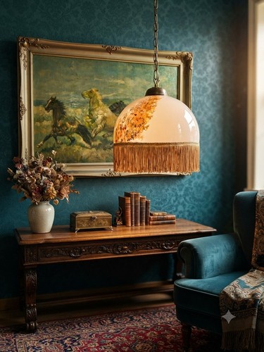 Vintage pendelleuchte - pendelleuchte, /
