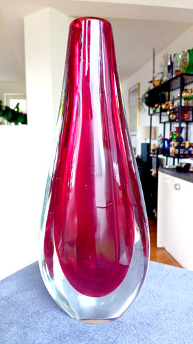 Große schwere glas vase - große,