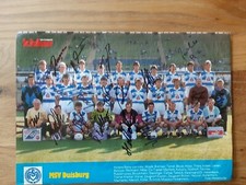 MSV Duisburg A4 Mannschaftsbild mit org. Unterschriften