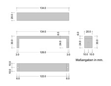 Möbelgriffe Edelstahl eckig