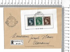 FDC Luxembourg 8.1.1949 The 30th Anniversary of the Reign of Grand Duch  ; 61639
