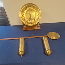 Altes Standuhrenwerk um 1920 mit Zubehör und 2 Gewichten