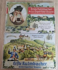 2 KULMBACHER BIER BLECHSCHILDER, 35X23CM