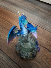 Kerzenhalter "Drache" aus Kunstharz, ca. 11 cm hoch