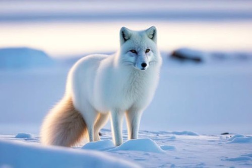 Wandbild polarfuchs mit - wandbild:,