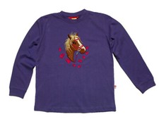 Zintgraf Mädchen Langarmshirt Longleeve Pferd Pferdekopf Herz Stickerei