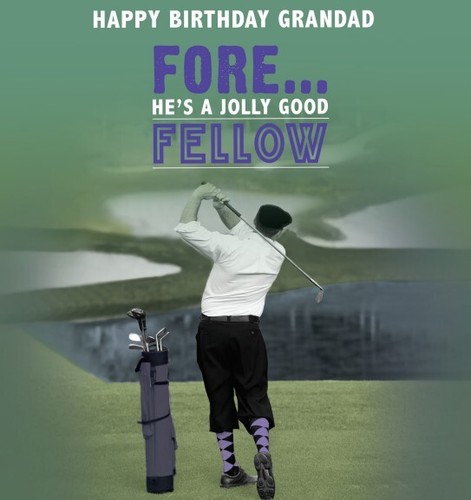 Geburtstagskarte opa golf - -,