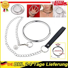 Frauen Halsband Metal Mit O-Ring Abschliessbar Halsreif BDSM Sklavin Bondage！DE