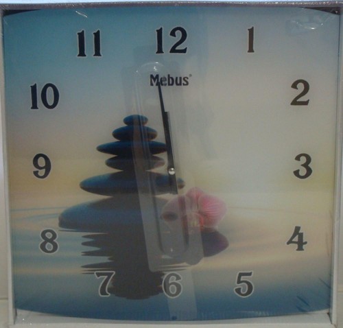 Mebus glas quarz wanduhr uhr - wanduhr, /