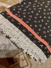 schönes Trachtenröckle für  Damen Größe L  schwarz weiße Blumen Borte Laura Tore