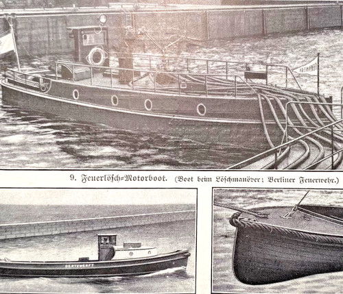 Alte lithographie motorboote - alte, lithographie,
