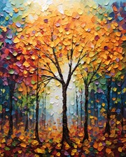 Wandbild: Abstrakter Baum mit
