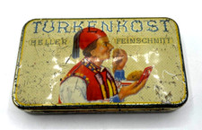 Alte Werbung Türkenkost Blechdose Heller Feinschnitt Tabak Otto Beckmann & Co