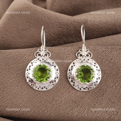 Peridot runde anhänger - peridot,