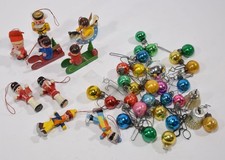 vintage Glas & Holz-Weihnachtsdeko Erzgebirge Christbaumschmuck Figuren Sammlung